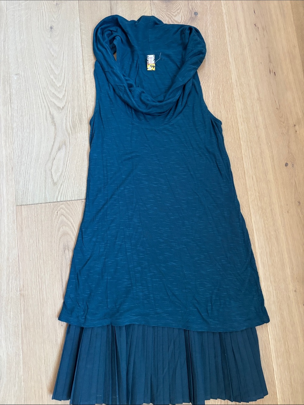Free People cowl neck pleated bottom dress